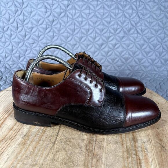 Magnanni Other - Magnanni Shoes Men's 9.5 Leather Oxford 2 Tone Black Brown Dress